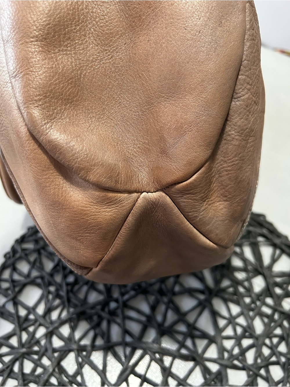 RARE - Bed Stu Leather Studded Geraldin Cobbler Series Shoulder Bag - Picture 12 of 14